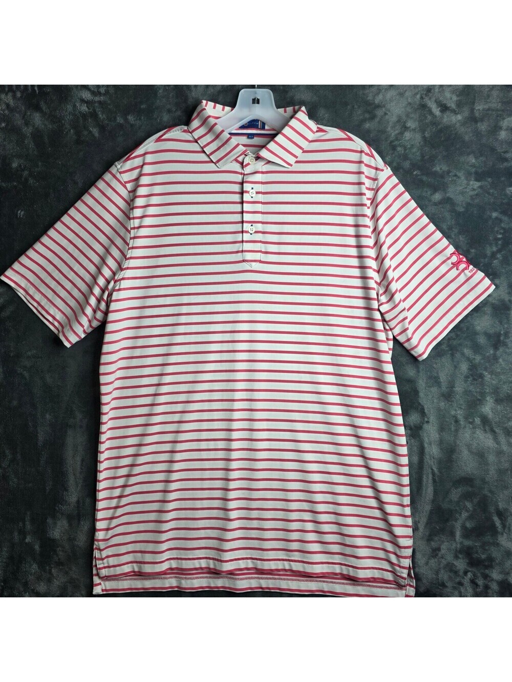 Stitch Golf Stripe Polo Golf Shirt Men’s M/L Performance Mesh Stretch